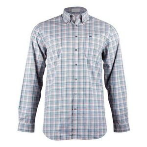 Coast St Kits Men's Multicolor Plaid Shirt coastal core preppy travel resort new